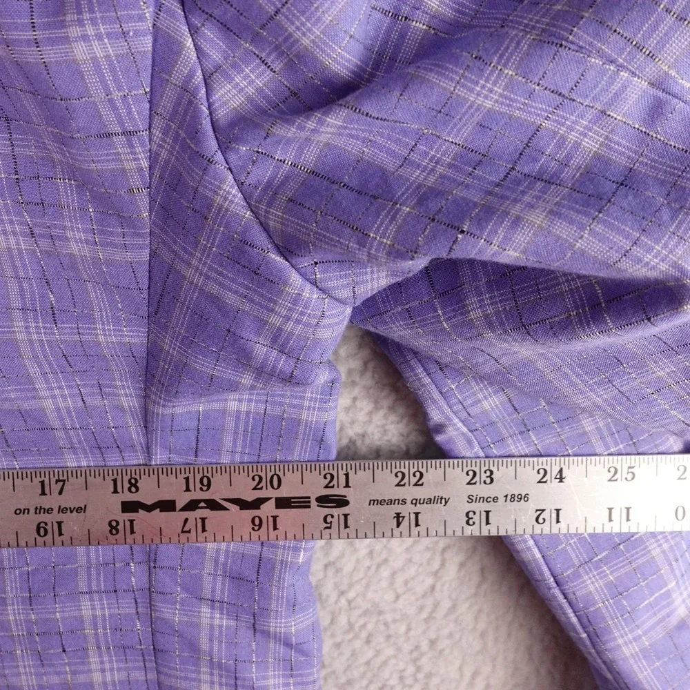 Maceoo Willburn Mens Blue Purple Plaid Blazer Jacket Size XXL 48/6 Meticulous‎